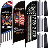 Remagr flag front view showing 250th anniversary graphics and strong roadside visibility