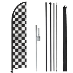 Remagr checkered flag front view showing bold finish-line visibility