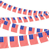 Remagr front view of full 200 ft banner for instant patriotic impact