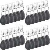 Remagr front view of 24-piece dark gray marble weights showing neat arrangement and compact size benefit