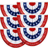 Remagr front view pleated fan flag shows bold patriotic impact and curb appeal