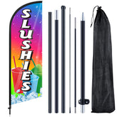 Remagr slushies flag front view showing bold branding and clear message to attract customers