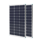 Renogy 200W panel front view showing sleek frame and high-efficiency cells for compact power