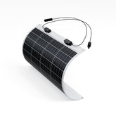 Renogy 50W flexible solar panel front view showing compact design and low profile benefit