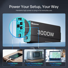 Renogy wired remote controller placed beside inverter for convenient reach