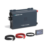 Renogy Pro front panel showing controls and LED indicators, offering easy operation