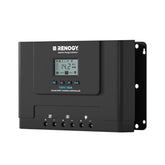 Renogy Rover Lite 60A front panel showing controls and benefits easy configuration