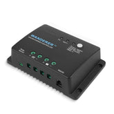 Renogy Wanderer Li front panel view showing compact controller for easy installation