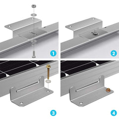 Renogy Z-brackets installed on a boat deck showing corrosion resistance