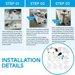 Replizo drive shaft assembly detail showing fit and reliable replacement