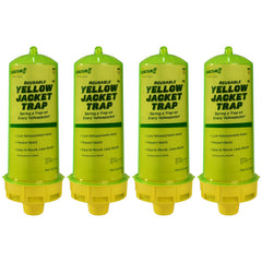 RESCUE! front packaging showing four yellowjacket traps and attractant benefits