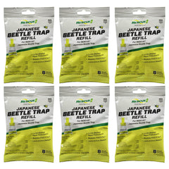 RESCUE! refill pack front view showing six lure sachets and brand benefit of reuse