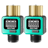 Restmo dual-pack front view showing compact meters and LCDs for quick monitoring