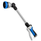 RESTMO front view of metal hose wand showing full length and finish, durable construction benefit