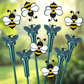 Retisee front packaging showing six solar flying bees and stakes for instant decoration