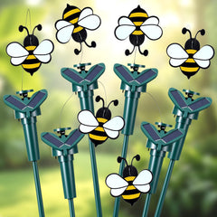 Retisee front packaging showing six solar flying bees and stakes for instant decoration