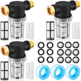 Retisee front view inline filter showing connectors and housing for quick valve protection