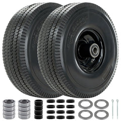 RETOTLA front view of both 10-inch solid wheels showing full profile and durability