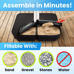 Rhino BaseMate large fill opening for fast sand or gravel loading convenience