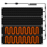 Riakrum front view of four heated mats showing compact package and quick installation benefit