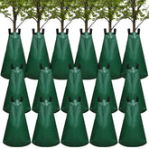Riakrum front packaging showing 16 tree watering bags and 8 glove pairs for convenient irrigation