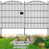 richmen front view of assembled fence showing clear yard border and tidy appearance