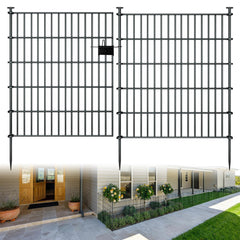 richmen front view fence installed protecting yard boundary