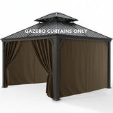 RichSets gazebo curtains front view showing full coverage and privacy benefit
