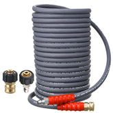 RIDGE WASHER front packaging showing hose and included adapters, highlights durability