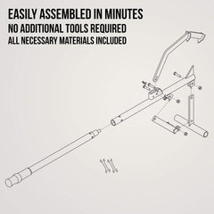 Right Hand Timberjack support stand side view providing stable elevated cutting and roll control