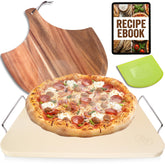 Ritual Life rectangular stone front view showing durable cooking surface and handles for safer handling
