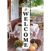 RLWangChao front view of white welcome sign enhancing curb appeal