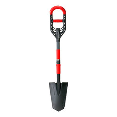 Roamwild front view of spade showing blade and grips, durable and lightweight