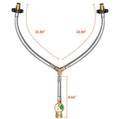 Roastove stainless braided hose texture resisting abrasion and kinks for long life