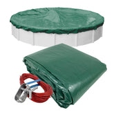 Robelle 18 ft cover front view showing secure fit and heavy-duty protection