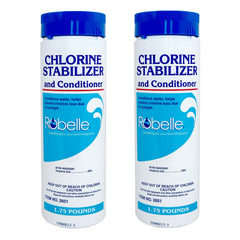 Robelle front packaging 2-pack showing label and size for reliable pool stabilization