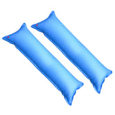 Robelle front view of two heavy-duty pool pillows showing durable packaging and clear sizing benefits