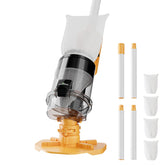 ROBOKLEEN front view of orange cordless pool vacuum showing compact design and easy grip