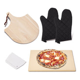 ROCKSHEAT front view of rectangular pizza stone showing full surface benefit even heating