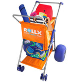 RollX orange front view showing sturdy frame and easy spotting