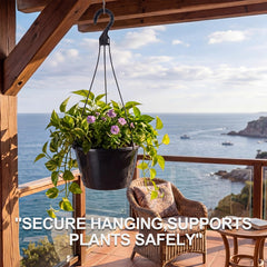 Romooa hanging planters on balcony demonstrating stylish display and space saving