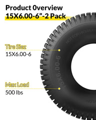 RONPOW close-up of tread texture demonstrating durable grip and reduced turf damage
