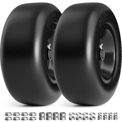 RONPOW front view of 13x5.00-6 wheel shows durable rim and tire benefit puncture-proof reliability