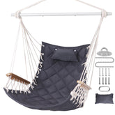 ROOITY front view of hanging chair showing spreader bar and seat for comfortable lounging