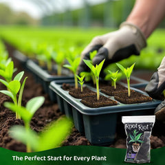 Root Riot cubes next to ruler for scale showing compact expandable size