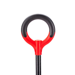 Root Slayer handle grip detail showing non-latex grip for comfortable control