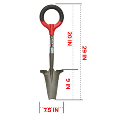 Root Slayer serrated blade closeup highlighting teeth for easier root cutting benefit