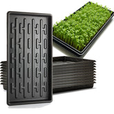 RooTrimmer front view showing tray fit and clean edges for organized seed starting