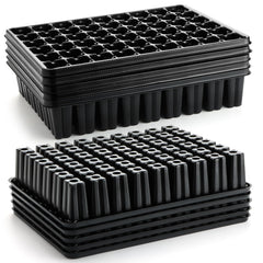RooTrimmer front view of 54-cell plug tray showing organized planting benefit