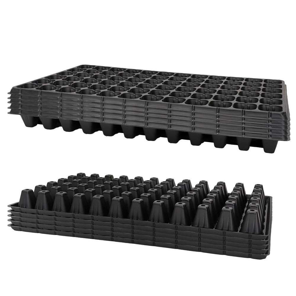RooTrimmer front view of 72 cell tray showing sturdy build and organized cells